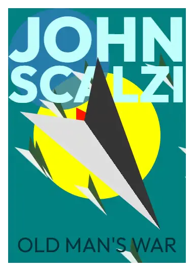 The same book cover showing a large ship with smaller ships behind. It is animated. The large foreground ship has an engine flare flickering between orange and red. The smaller ships in the background slowly move diagonally form left to right giving the impression that the foreground ship is moving quickly.